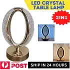 LED Crystal Table Lamp Touch Dimmable Bedside USB Night Light Bedroom Home New
