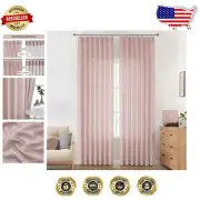 Sustainable Pink Pinch Pleated Curtains - Light Filtering Drapes for All Rooms