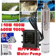 3” DC Deep Well Solar Water Pump 400W 600W 900W Submersible Pump MPPT Controller