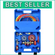 Premium R134A AC Gauge Set with 5FT Hose & Quick Couplers for Precision Charging
