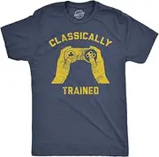 [Crazy Dog T-shirts] Mens Classically Trained T shirt Funny Gaming Gift Nerd Gamer Retro Geek Tee