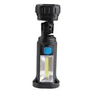 Yh8353 4Modes 2 X Xpe + Cob Whit and Red Lights Usb Rechargeable Adjustable Head Magnetic Tail Flashlight