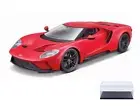 DIECAST CAR W/DISPLAY CASE 2017 FORD GT RED MAISTO 31384R 1/18 SCALE DIECAST CAR