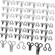 Abaodam 60 Pcs Adjustable Metal Hook Clasps Invisible Fastening for Coats Sweaters Dresses Stylish Decorative Buckles Multiple Colors Comfortable Fit Outfit