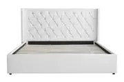 Bed Frame (Super King, King, Queen) - Milano Royale (White Leather)