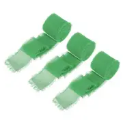 Chiffon Ribbon, 1.5"x7 Yard Silk Forest Green Tulle Satin Fabric Ribbon,3pcs
