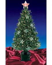 Northlight Pre-Lit Fiber Optic Artificial Christmas Tree with Stars