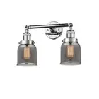 Innovations 2 Light Small Bell Bathroom Fixture in Polished Chrome - 208-PC-G53