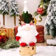 Christmas Reindeer Gnome with Green Hat