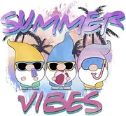 Summer Vibes | Fun Gnomes |Great Gift Idea | Single |5 Inch Magnet | Made in The USA | Car Auto Tool Box Refrigerator Magnet|MAG10395