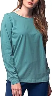 [greenjama] Women's Long-Sleeved Shirt with Wool Content, GOTS Certified Pyjama Top