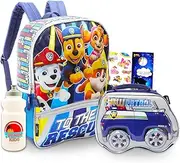 Paw Patrol Backpack with Lunch Box for Kids - Bundle with 16 Paw Patrol Backpack, Lunch Bag, Water Bottle, Tattoos, More | Paw Patrol Backpack Set, Multicolor, Paw Patrol Backpack for School, Paw