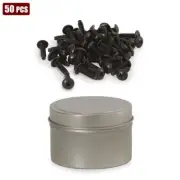 50 Pcs 12-24 x 3/4" Thread Rack Mount Screws Bolts Oxide with Wax Finish Black