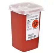 10 PK Kendall Sharps Container 1 QT Red- Model 8900SA- Free Shipping