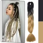 Festival Rave Jumbo Braiding Hair Extensions Braid Twists Ombre Braided Ponytail