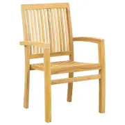 Oakley Stackable Teak Armchair, Natural