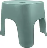 Step Stool Shower Foot Stool Plastic Shower Footrest Small Bathroom Bench Toilet Stool for Home Kitchen Bathroom Green