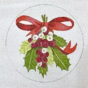 Hand painted HP Needlepoint Canvas Melissa Shirley MLT xmas bell 4x5 holiday