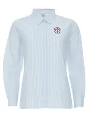 Snr LS Sky/White Blouse With Emb