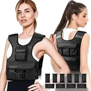 Adjustable Weighted Vest for Women, Customizable 0-18 lbs Strength Training Vest with 10 Removable Sandbag, Breathable Design, Reflective Safety Strips & Multi-Purpose Pockets for Running, Hiking, and