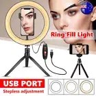 10" LED Ring Light Dimmable Lighting Kit Selfie Tripod Makeup Live Lamp Home OZ
