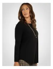 [Fella Hamilton] Hush Pleat Back Top in Black