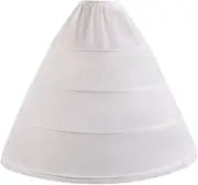 [UxicRuya] Women's Crinoline Petticoat, Crinoline Skirt for Pageant, Holiday, Wedding White