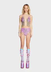 [Daisy Shock] Pink Mandy Sequin Set
