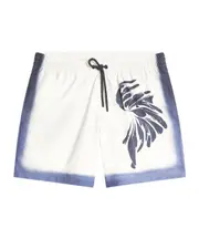 Printed swimming trunks S,L,M White