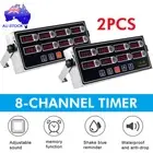 1/2X 8 Channels Restaurant Cooking Timer Commercial Digital Alarm Reminder Clock