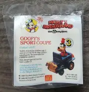Vintage Mickeys Birthdayland McDonalds Happy Meal Toy Goofys Sport Coupe #3 '88