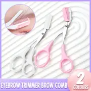 Eyebrow Trimmer Grooming Scissors Eyelash Thinning Shears Comb Brow Shaping Tool