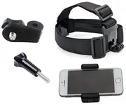 Multi-Function Adjustable Belt Cellphone Selfie Head Mount Strap for Gopro Hero 8 7 6 5 4 3 2/Sony Action Cam/Cell Phone/iPhone 13 12 11 Pro Max XR XS Max X 8 7 6 Plus/Samsung LG Huawei