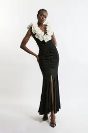 Petite Rosette Drama Maxi Dress