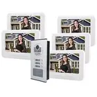5 Apartments 7in 1000TVL HD Video Door Phone Intercom Doorbell Ir CUT Camera DOB
