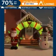 Christmas Inflatable Santa Snowman Arch Gate LED 270 cm Holiday Decor Outd 45314