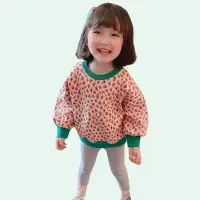 在飛比找蝦皮商城優惠-童裝 女童上衣 春裝豹紋大學T2021新款兒童洋氣打底衫女寶