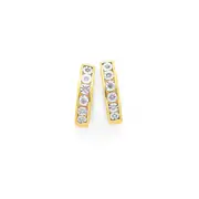 9ct Gold, Diamond Huggie Earrings