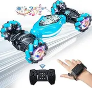 Gesture Sensing RC Stunt Car, Toys for Boys Girls 6-12, 4WD 2.4GHz Remote Control Car, Hand Controlled RC Car with Lights & Music, Double Sided Rotating RC Drift Toy Car for Kids Birthday Gift