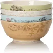 A&B Home Lottie Ramekin Bowls, Set of 4, 6"x2.3" avian art NEW
