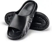 [ESTRO] Garden Shoes Men's Clogs Rubber Garden Clogs Men Garden Shoes Slippers Rubber Lightweight Garden Clogs Women PZ1, Pz106 Black, 43 EU