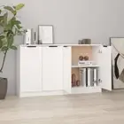 2pcs Wooden Sideboard Buffet Cabinet Storage Cupboard Shelf Kitchen Table White