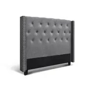 Artiss Bed Head Headboard Queen Size Fabric - LUCA Grey