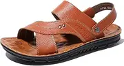[BIAJIAZHUA] Mens Sandals - Durable Shoes, Sturdy Grip, Mens Slide Sandals Open Toe Athletic Adjustable Straps Orthotic Plantar Fasciitis Sport Sandals with Soft Cushion Arch Support Footbed