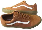 Vans Men's Skate Old Skool Brown Gum Bottom Striped Canvas Suede shoes Size 11.5