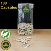 Organic Lion's Mane Mushroom Powder 100x Vegan Capsules 600mg Lions Mane Powder