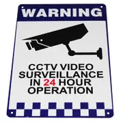 3x Warning Security Sign Camera Cctv 200x300mm Reflective Metal Surveillance