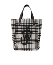 JW Anderson Checkered Logo Patch Tote Bag One size Black