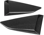 A Pair Car Rear Side Window 1/4 Quarter Louver Scoops Deflector Cover Vents Trim Compatible For Chevy Camaro ZL1 2016 2017 2018 2019(Carbon Fiber Look)