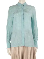 Blue Gingham Button Up Shirt
